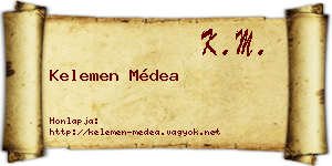Kelemen Médea névjegykártya